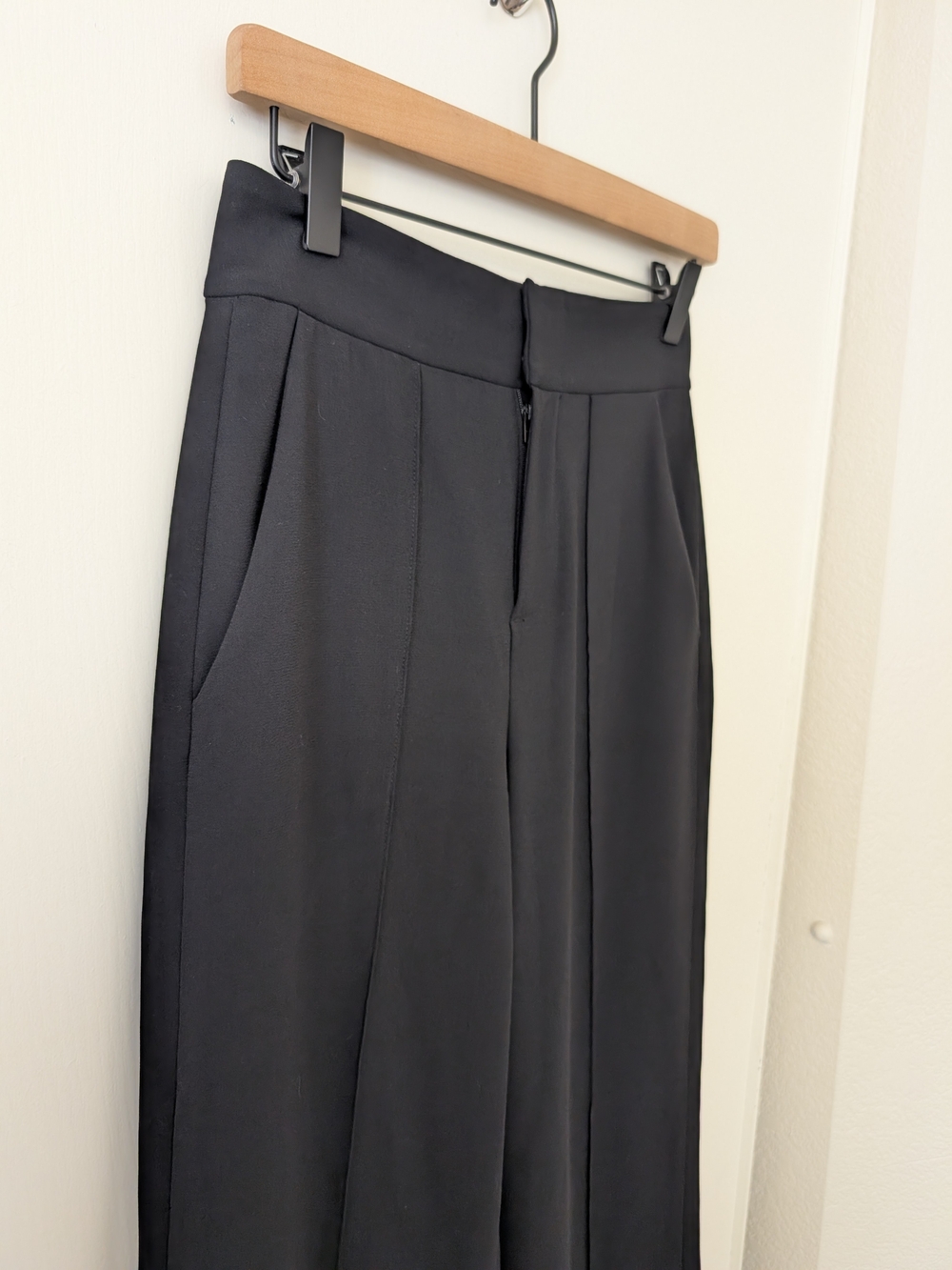Alice + Olivia Womens 0 Black Wide Leg Dress Pants Trousers Minimalist Classic - Picture 4 of 8